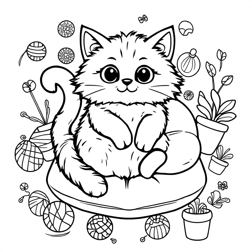 Kater coloring page for children