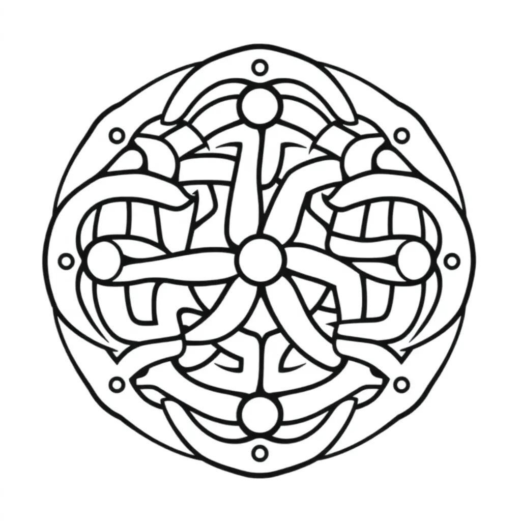 Keltische Mandala Geometrisch Ontspanning Kunst coloring page for children