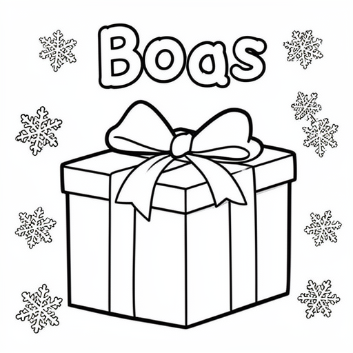 kerst kados kleurplaat voor kinderen