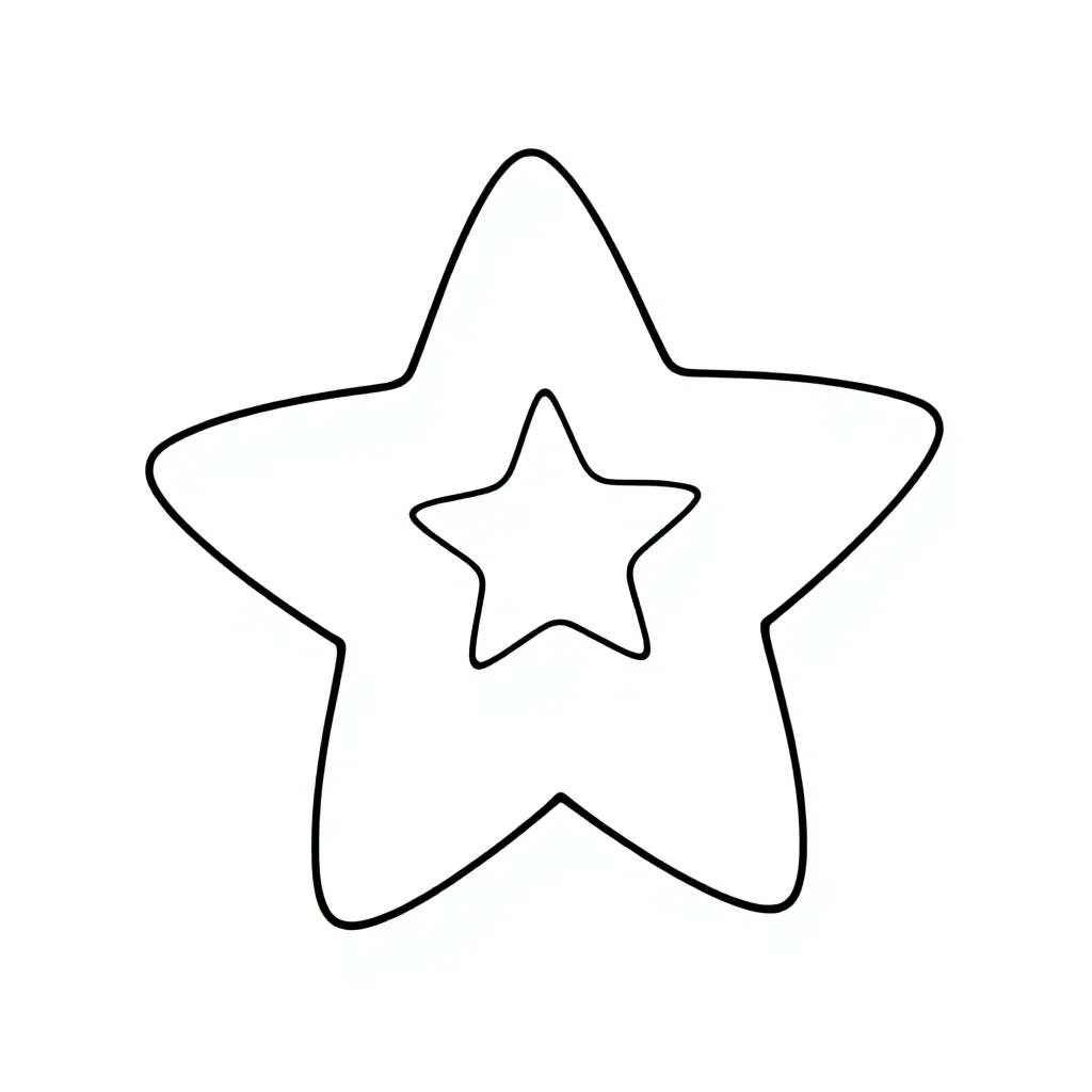 Kerstster kleurplaten voorbeeld