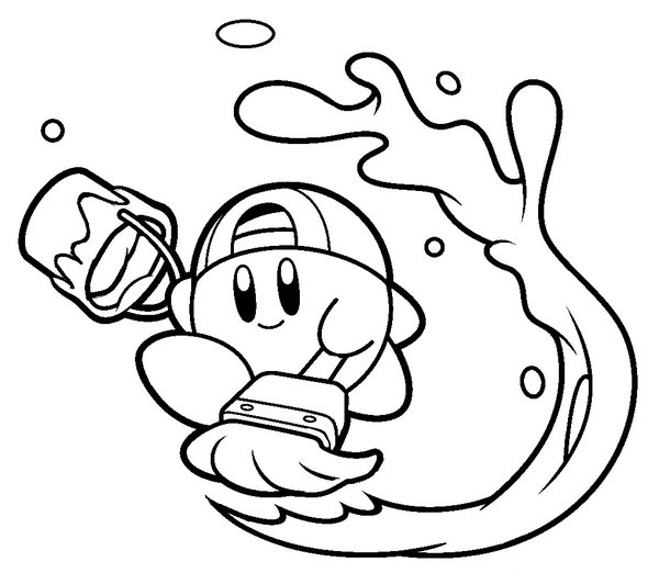 Kirby Peint coloring page for children
