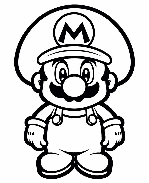Kleines Baby Mario coloring page for children