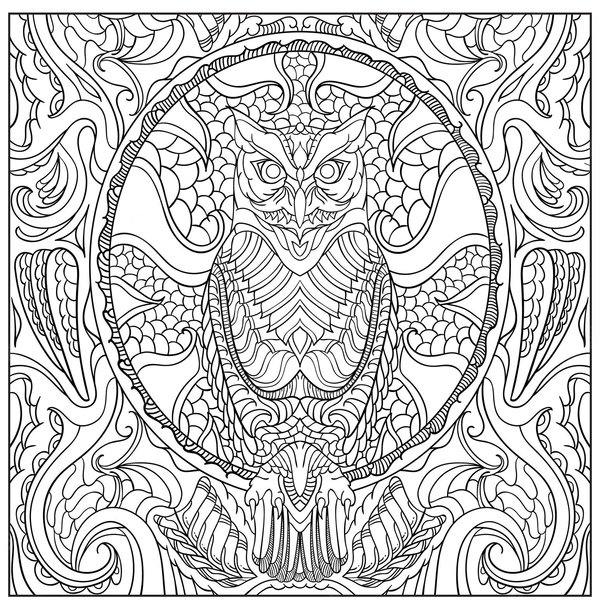 Adultes Hibou coloring page for children