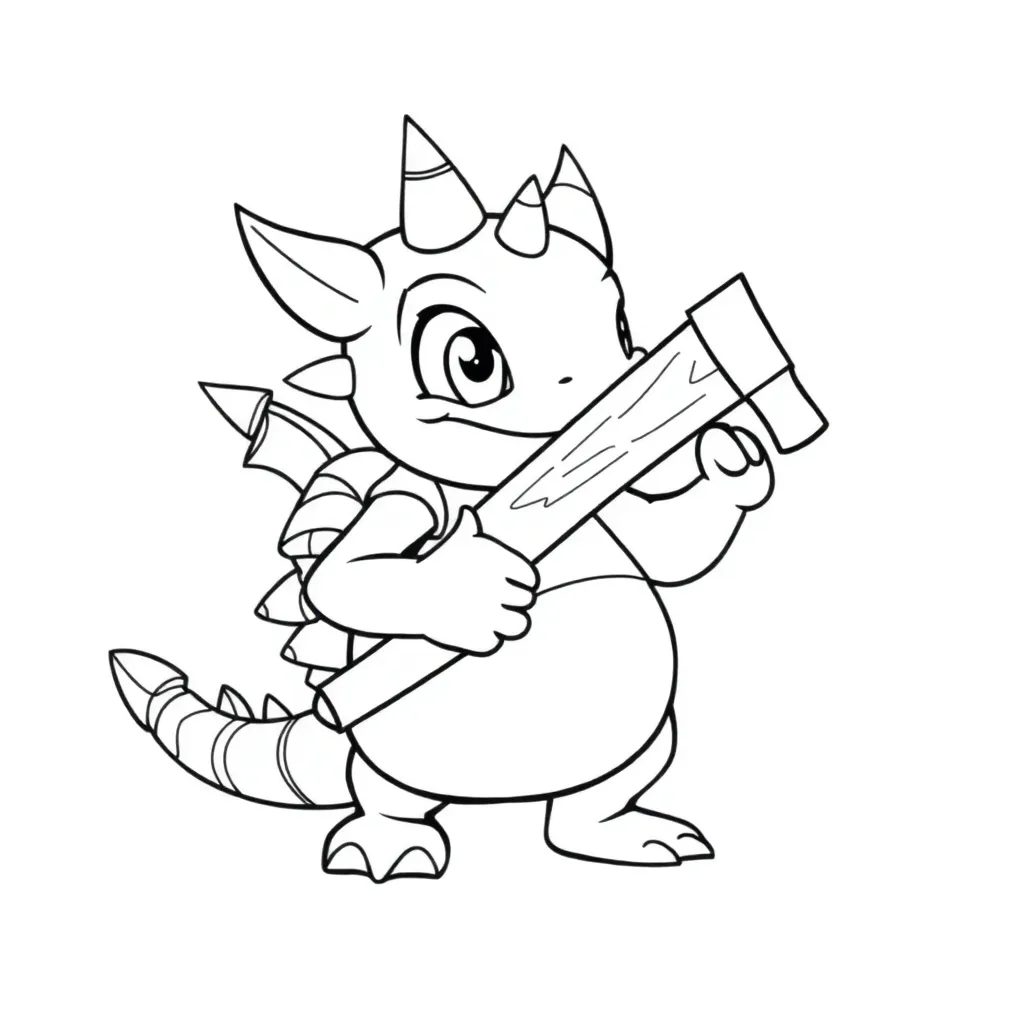 Free Skylanders Imaginary Monster One-Eyed Weapon Coloring Page