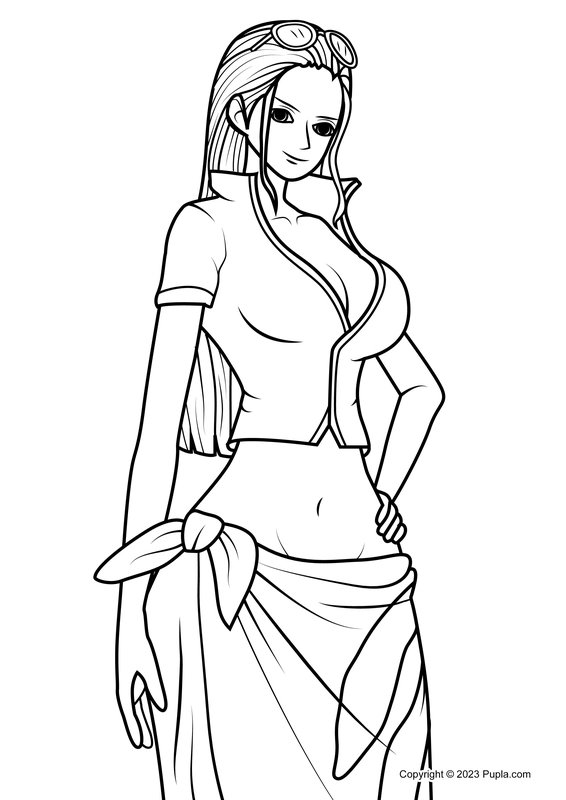One Piece Boa Hancock coloring page for children