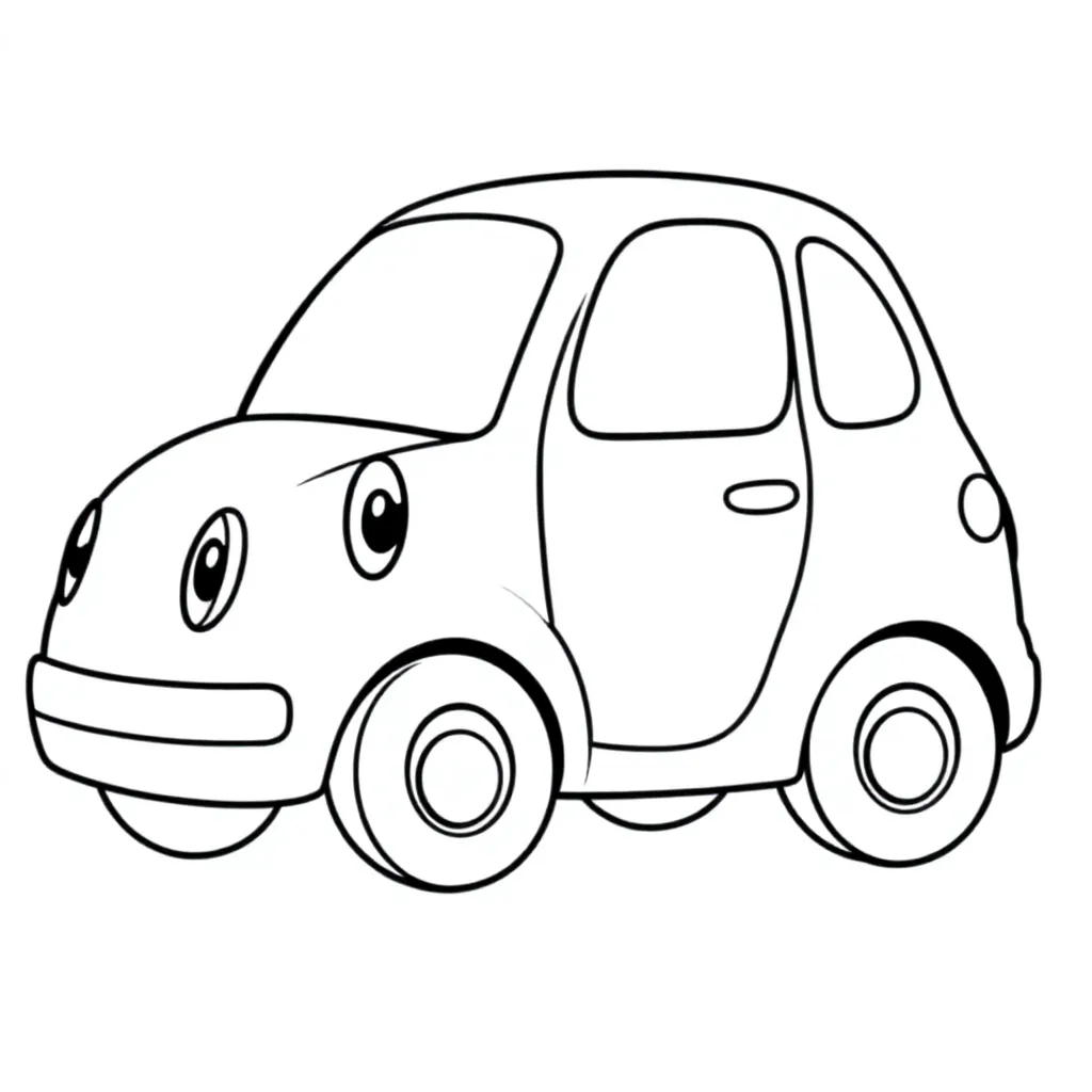 car kleurplaat voor kinderen