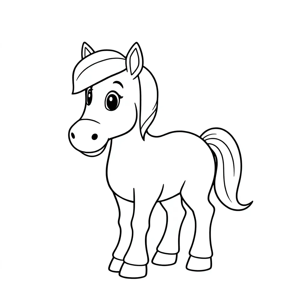 pony coloring page for children