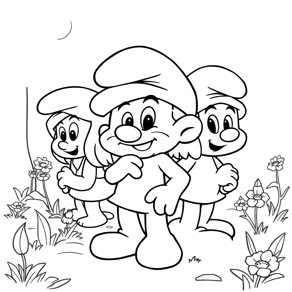 Smurfen Cartoon Avontuur Creatief Kindertekening coloring page for children