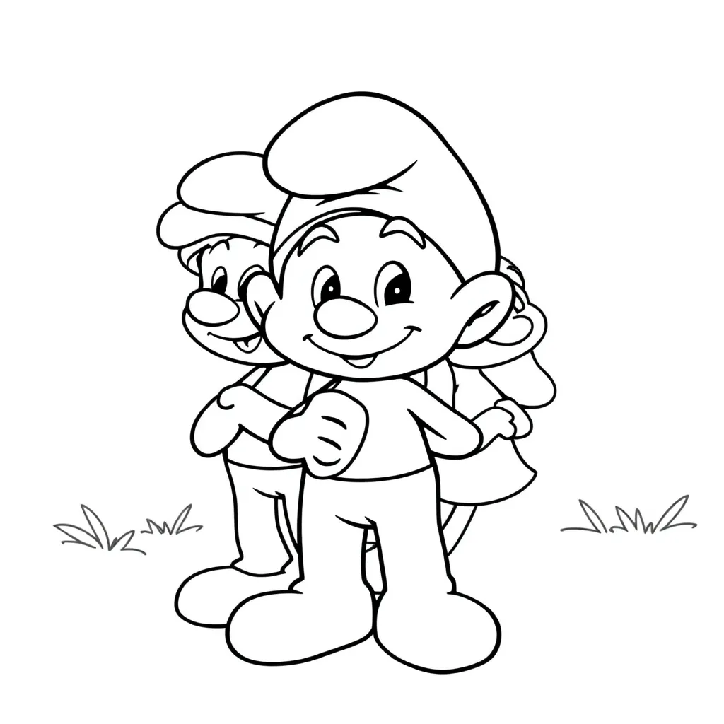 Smurfen Cartoon Avontuur Creatief Kindertekening coloring page for children