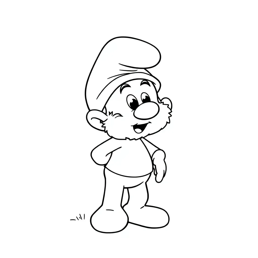 Smurfen Cartoon Kinderen Creatief Tekenen coloring page for children