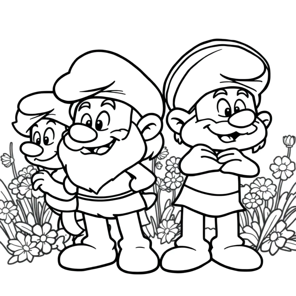 Smurfen Cartoon Avontuur Kindertekening Creatief coloring page for children