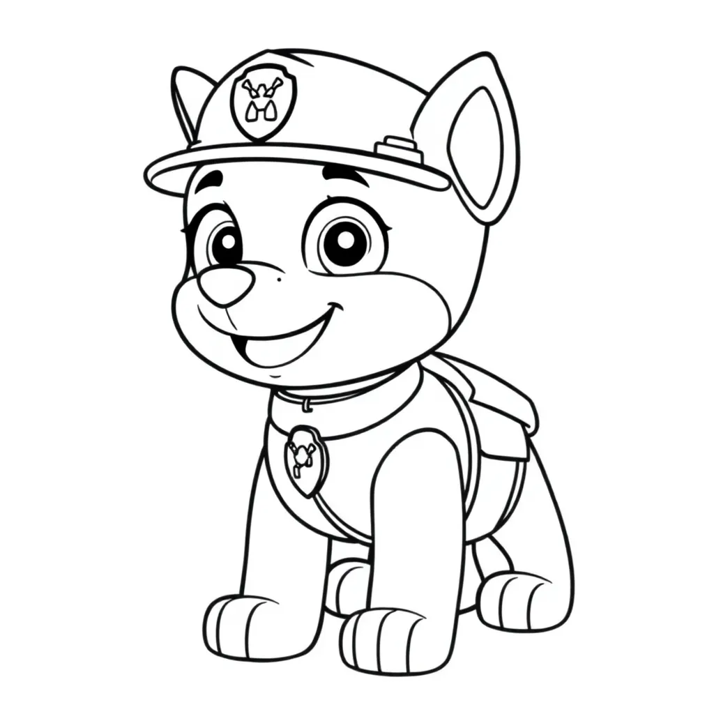 Feuille de coloriage gratuite Paw Patrol Héros Mission de sauvetage Aventure Enfants