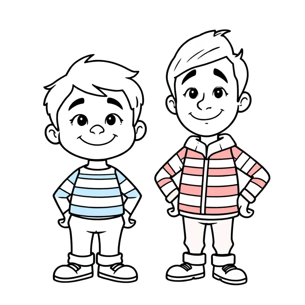 Kan je een kleurplaat maken van max en moritz van de efteling. kleurplaat voor kinderen