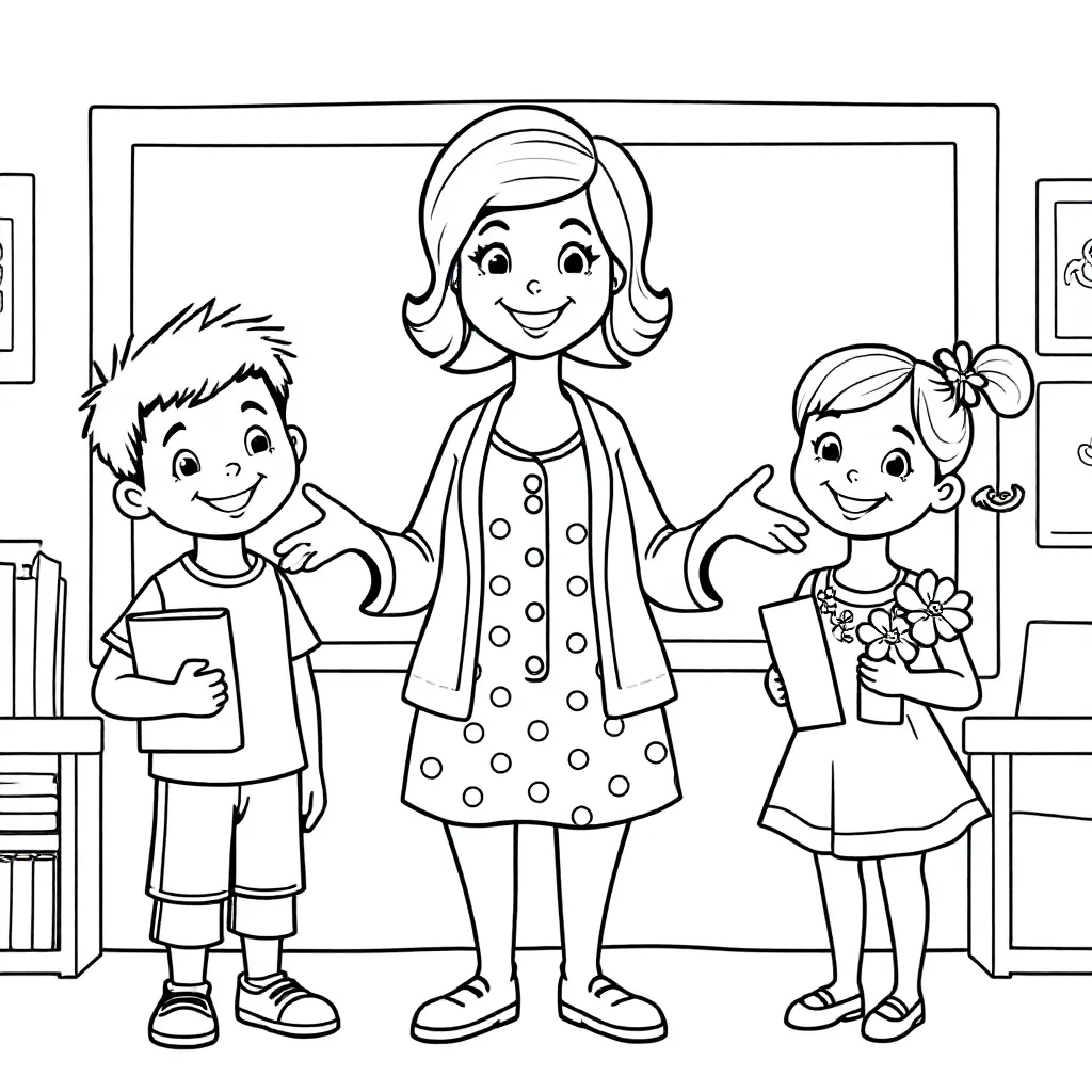 Kleurplaat Voor Juf coloring page for children