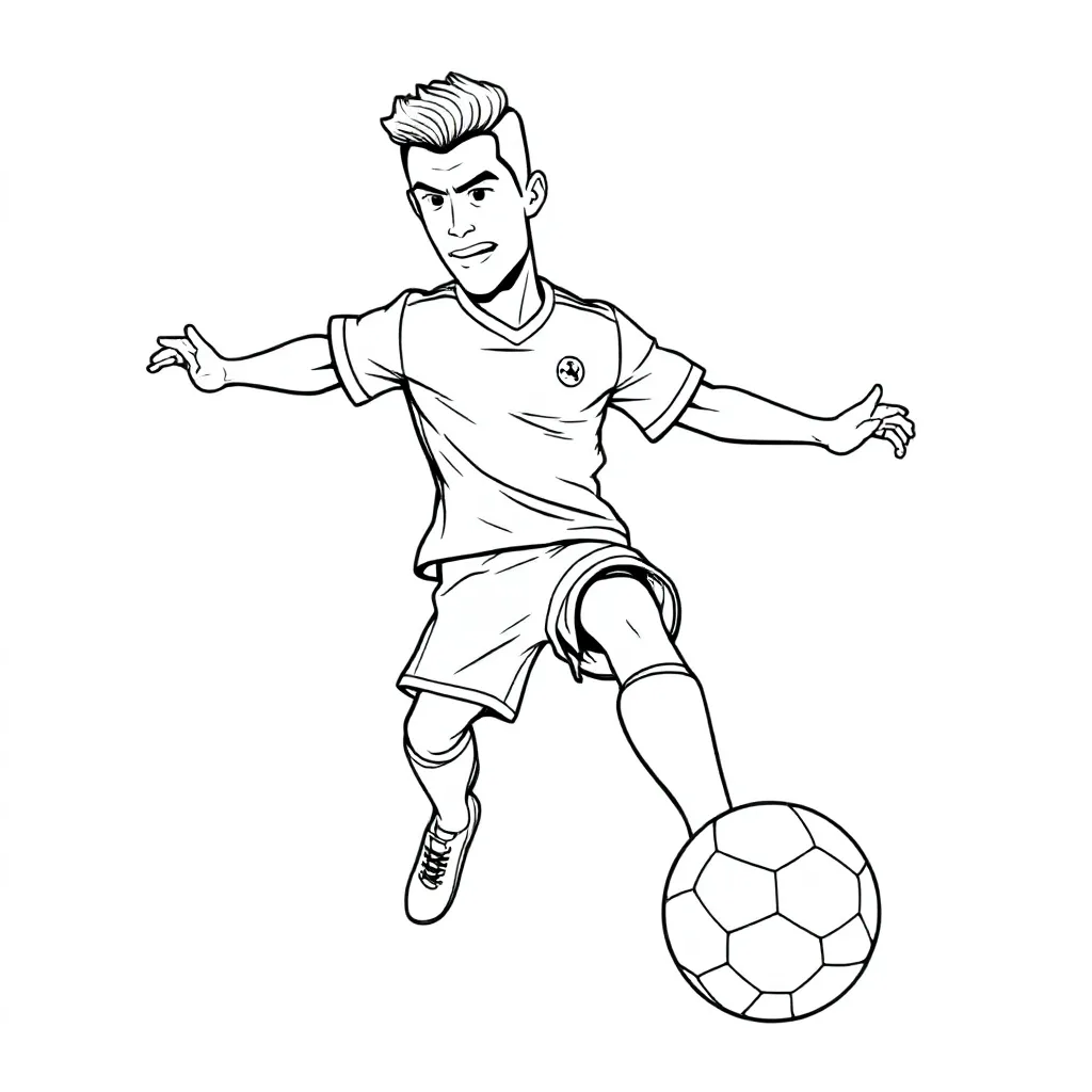 Ronaldo - TikTok meme kleurplaat