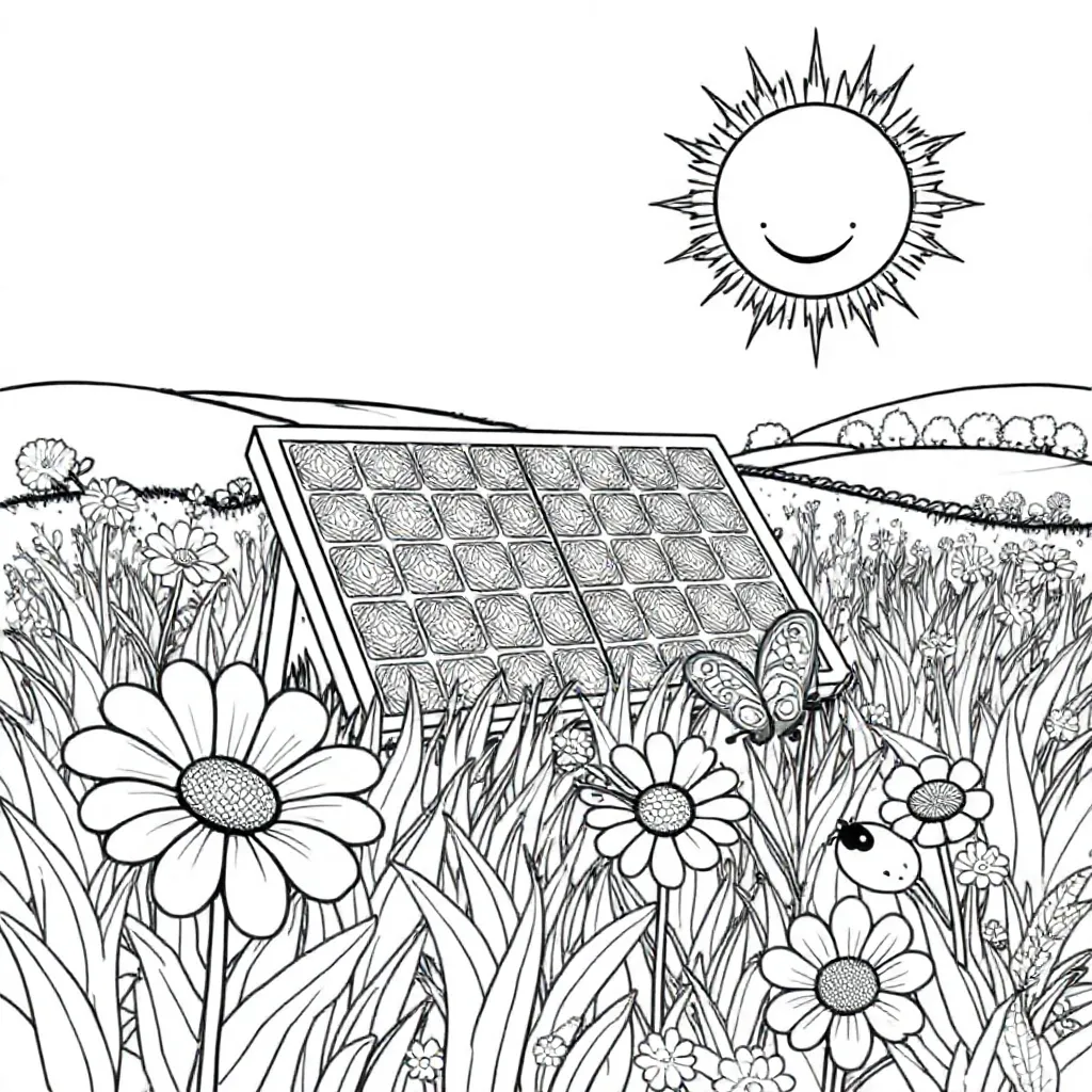 zonnepaneel in het gras