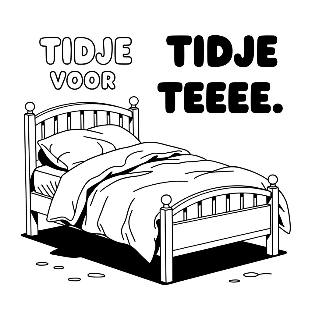 EEN TWEEPERSOONSBED MET VERFROMMELDE LAKENS