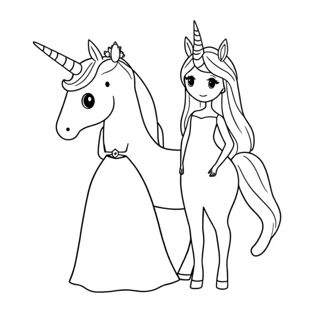 eenhoorn met prinses