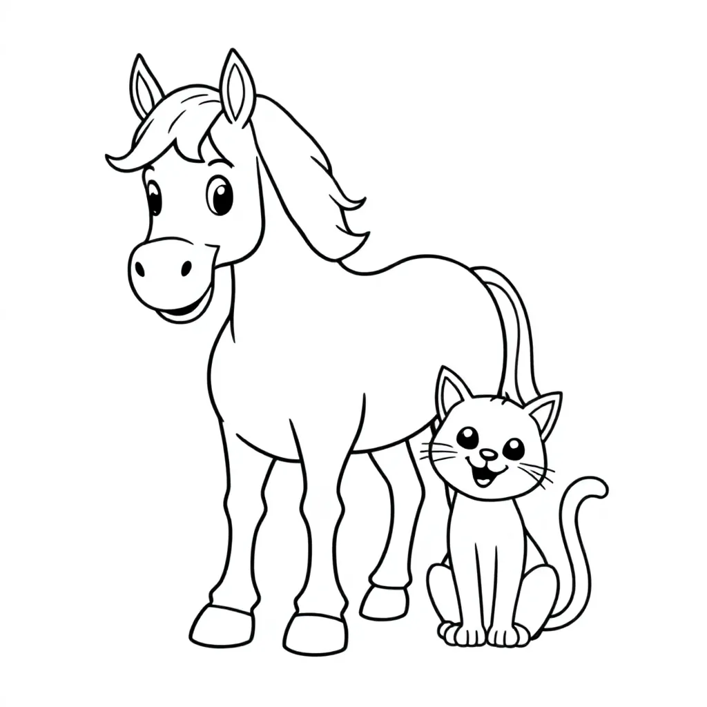 paard met poes