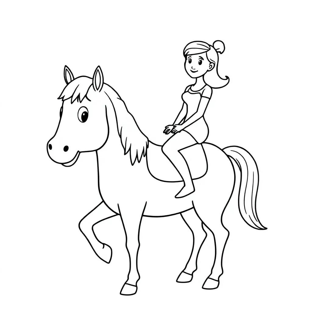 vrouw op een paard