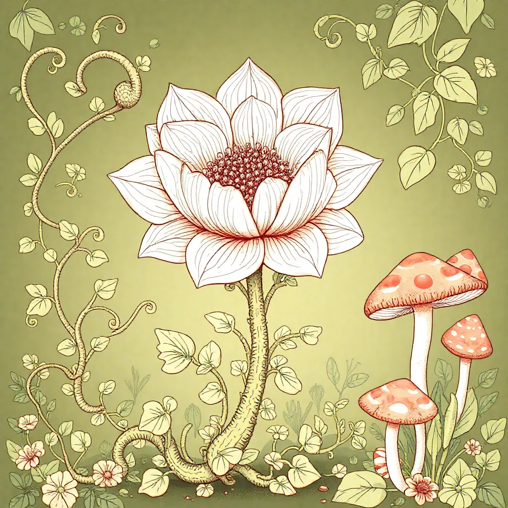 een gedaiteieerde bloem