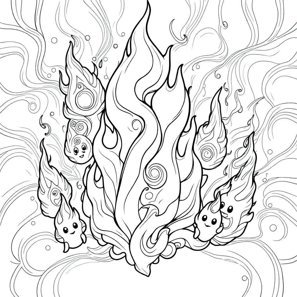 meerdere losse vlammen