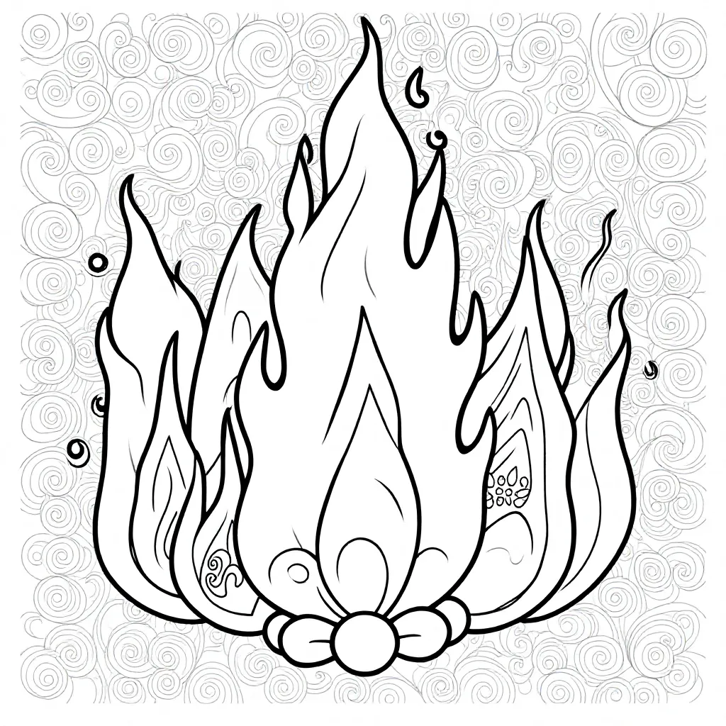 meerdere losse vlammen naast elkaar