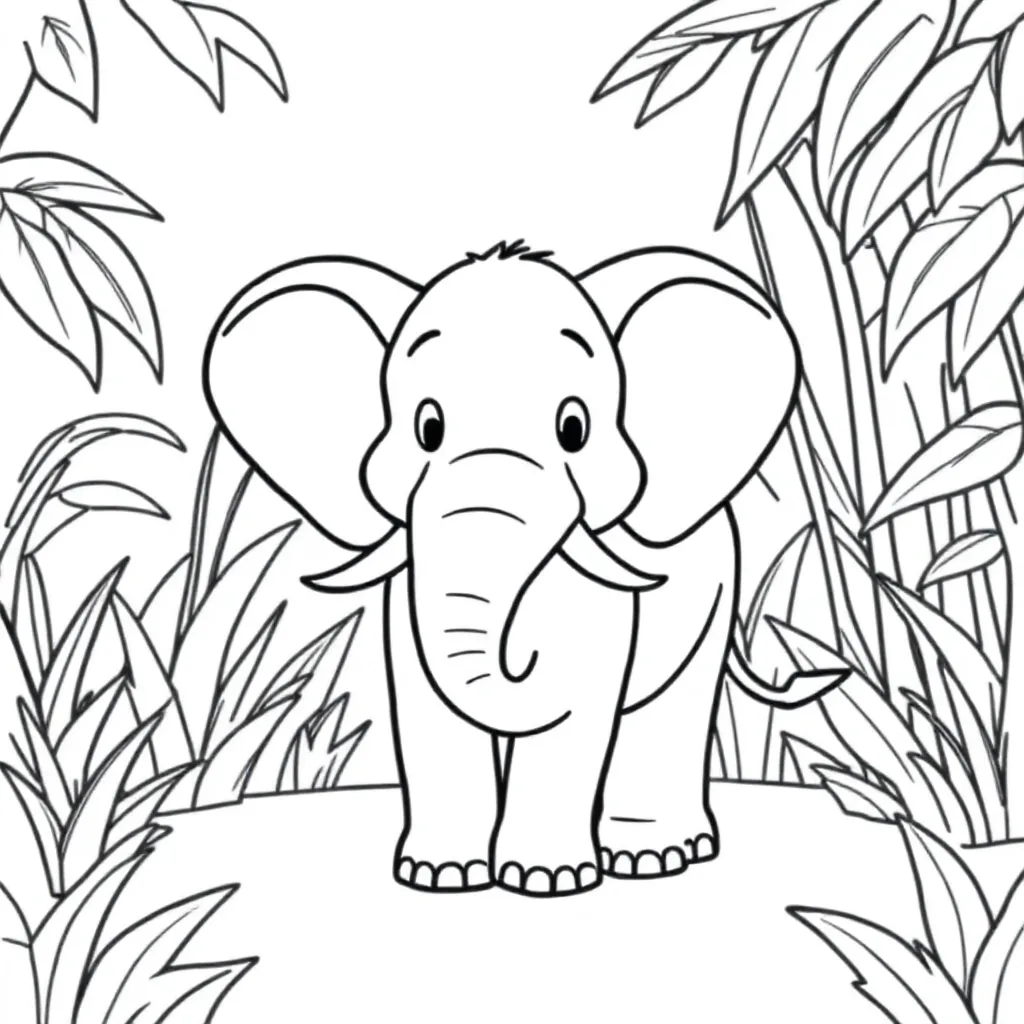 Maak een kleurplaat met de volgende jungledieren: aap, slang, leeuw, tijger, bij, kangoeroe, olifant, kikker, krokodil en papegaai.