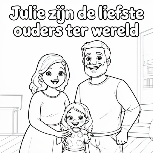 Mama en haar dochter en haar vader