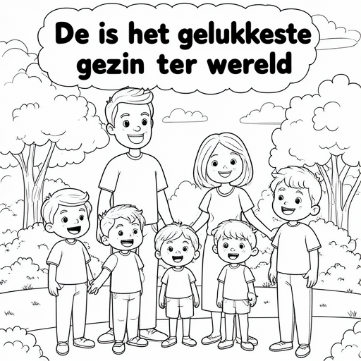 Een gezin met 4 kinderen
