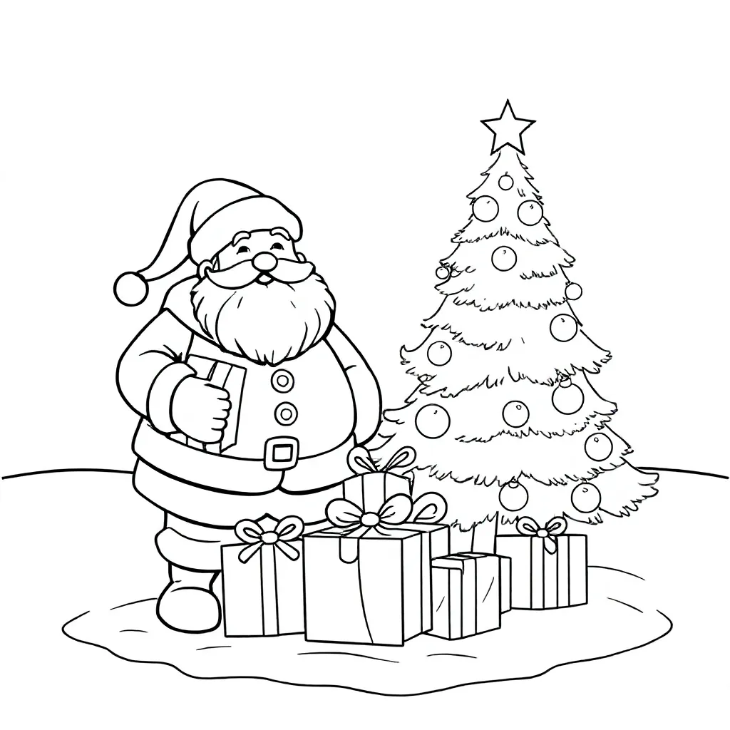 Een kerstkleurplaat met de naam 'Djim' erin