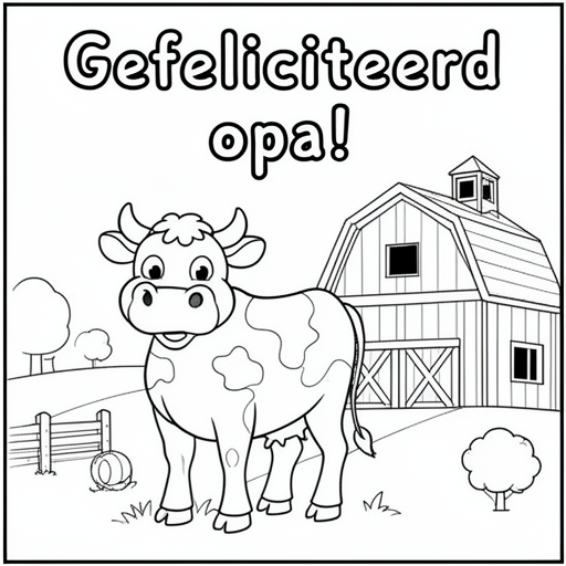 Een koe en boerderij