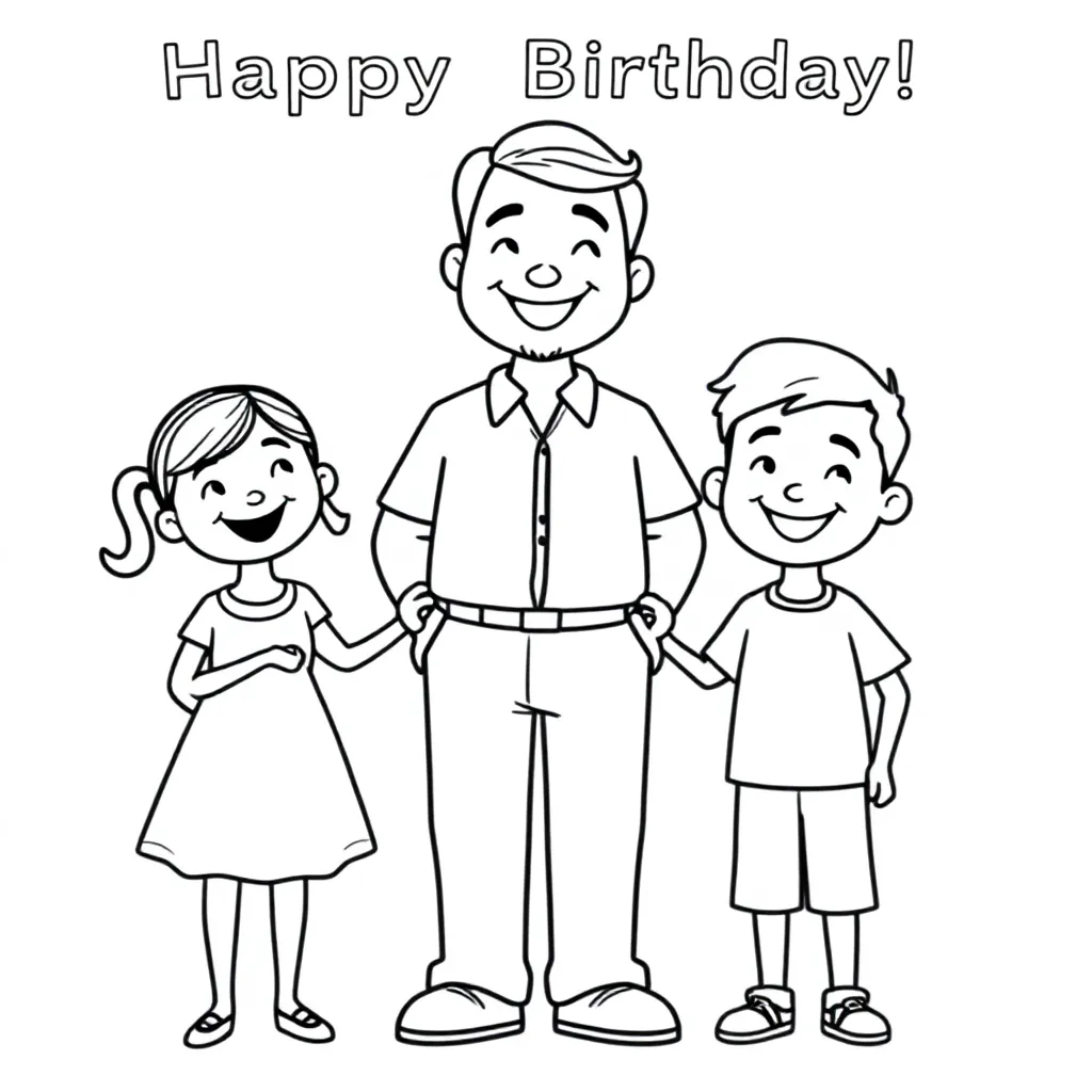 verjaardag papa 29 met meisje en jongen