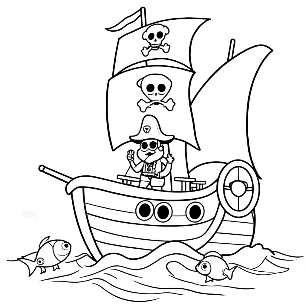 ein Piratenschiff auf dem wilden Meer