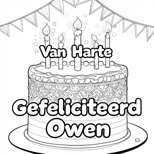 een feestelijke taart en met vlagertjes