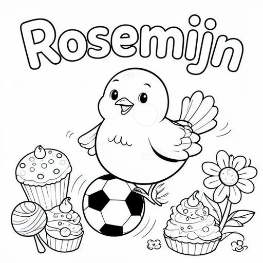 voetbal vogel  vogel vogel cupcake ijs Voetbal Bloem