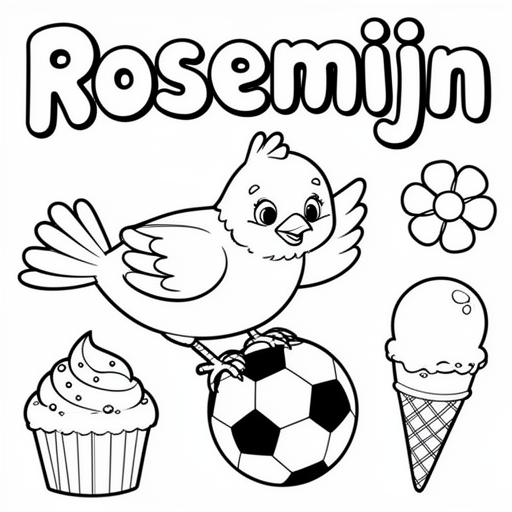 voetbal vogel  vogel vogel cupcake ijs Voetbal Bloem