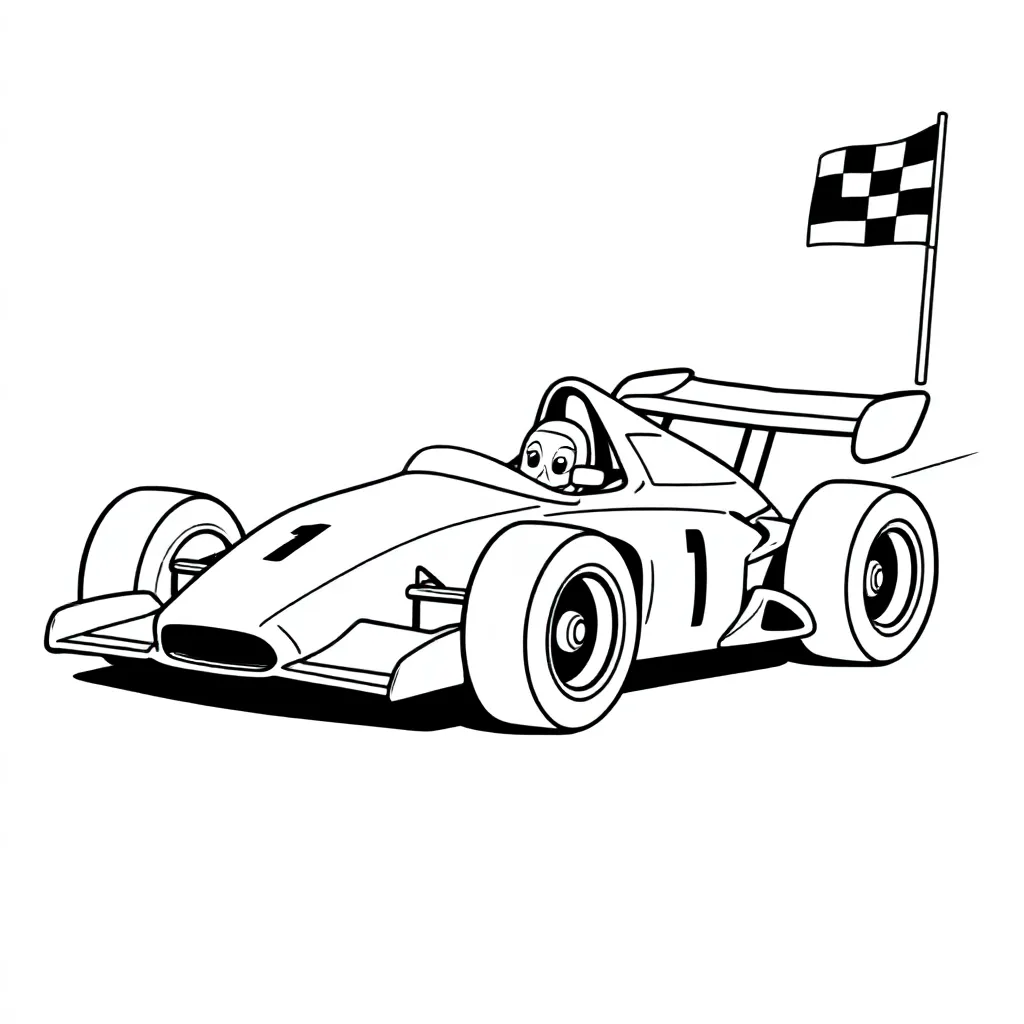 Raceauto op racebaan