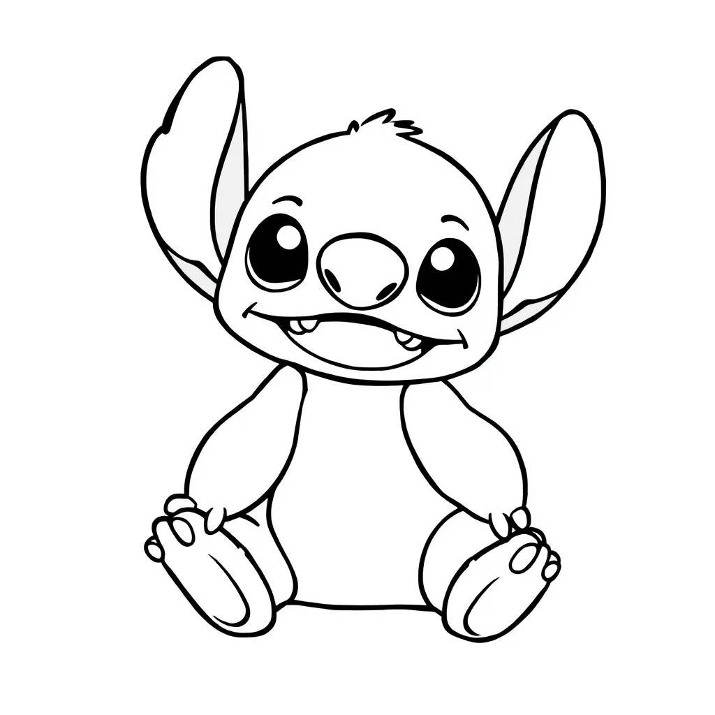 stitch - TikTok meme kleurplaat