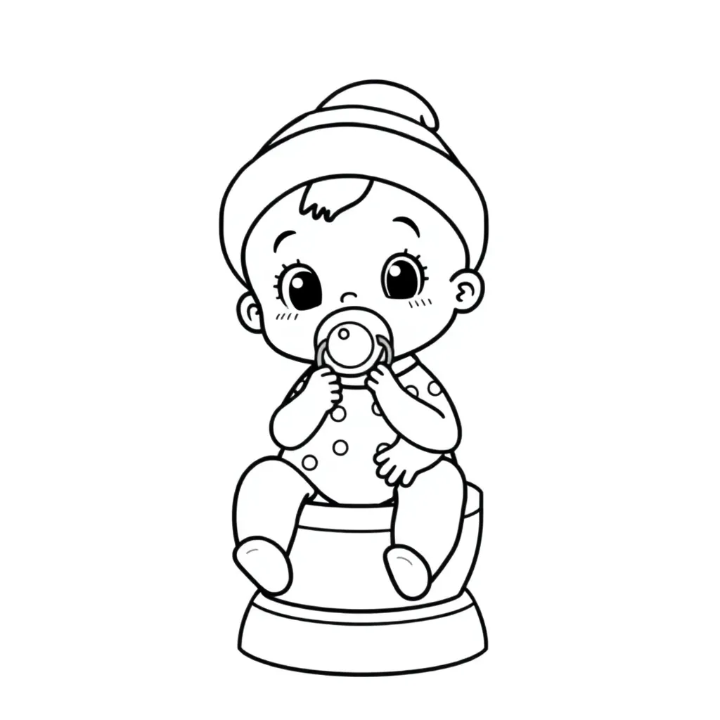Kleurplaten Baby coloring page for children