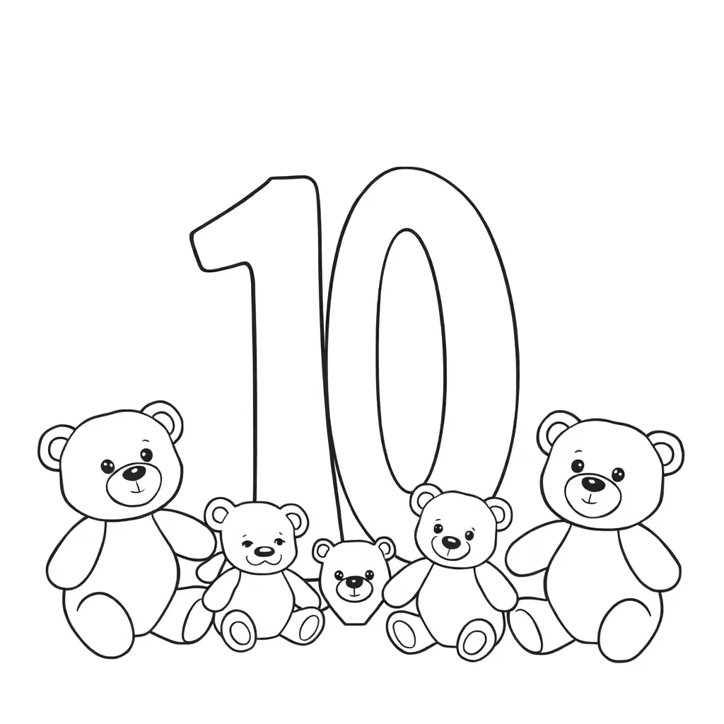 Kleurplaten Cijfers coloring page for children