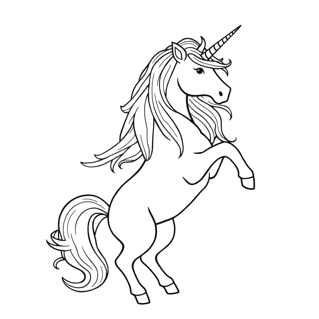 Kleurplaten Eenhoorn coloring page for children