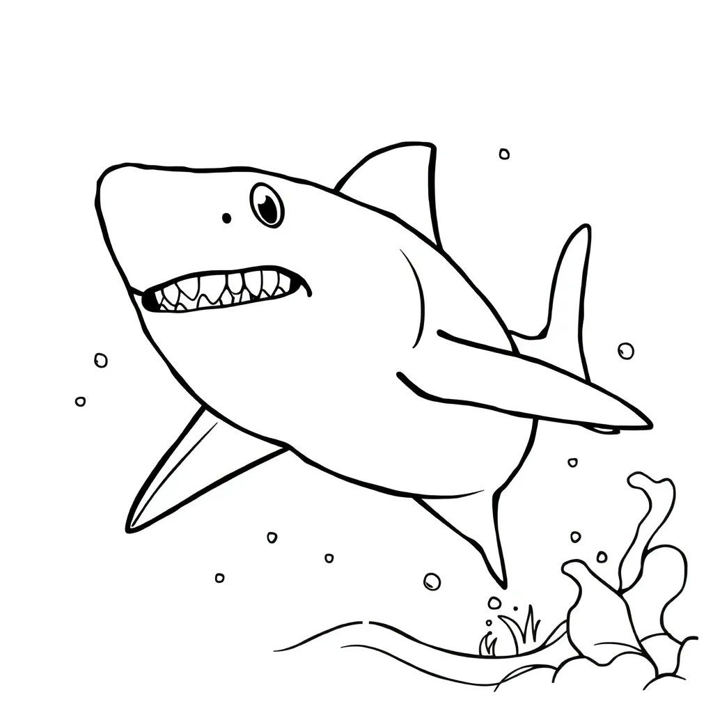 Kleurplaten Haaien coloring page for children