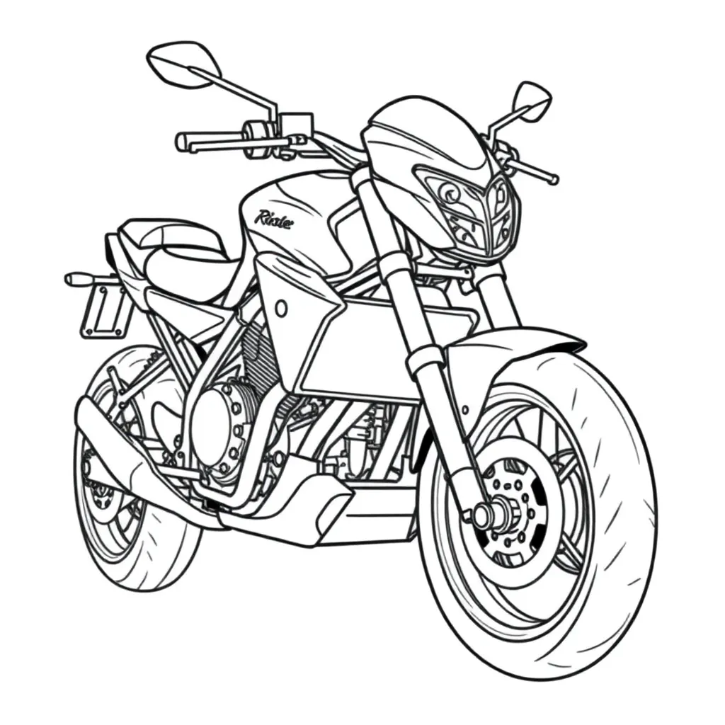 Kleurplaten Motoren coloring page for children
