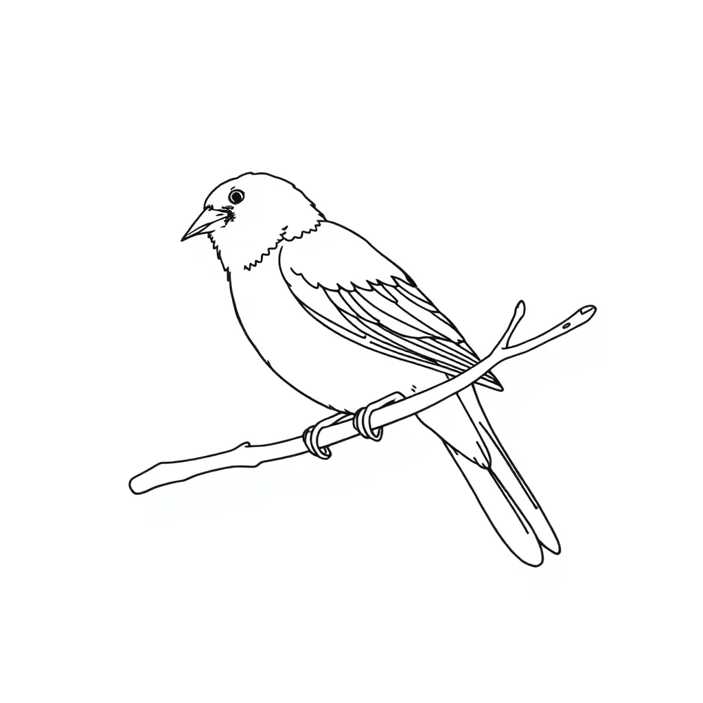 Kleurplaten Vogel coloring page for children