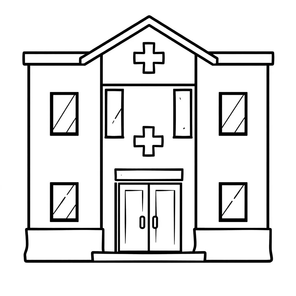 Kleurplaten Ziekenhuis coloring page for children