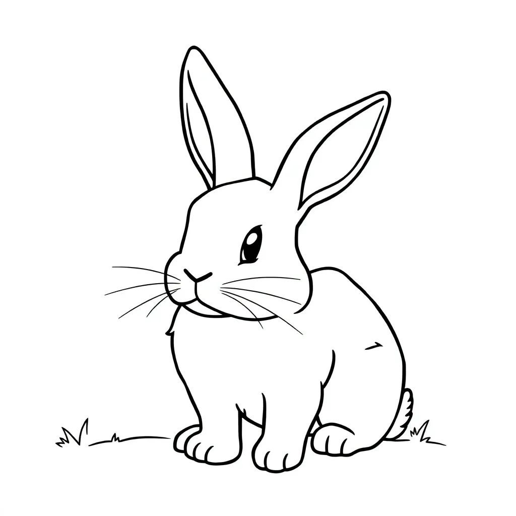 Konijn Natuur Zacht Schattig Dieren coloring page for children