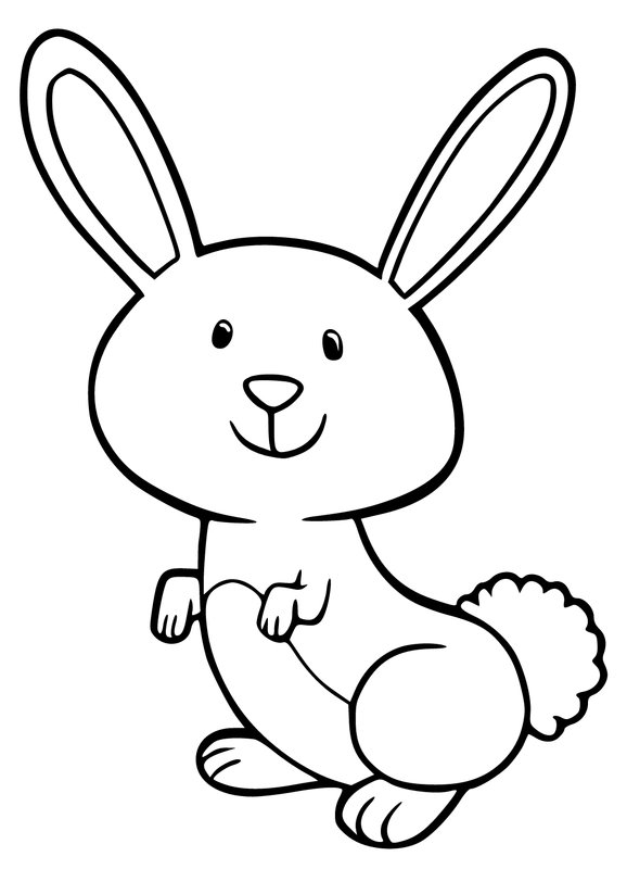 Konijn Wollige Staart coloring page for children