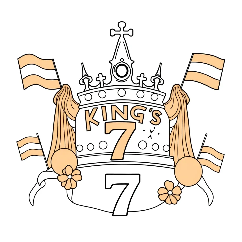 Koningsdag Oranje Vlag Nederland Feest coloring page for children