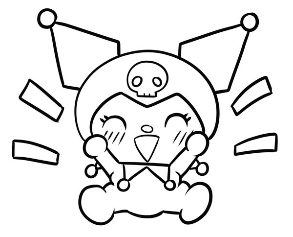 Kuromi Feliz coloring page for children